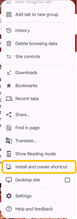 install shortcut